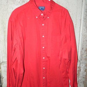 Ralph Lauren Polo Jeans Button Front Shirt Red Size XXL (F-46)